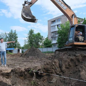 «Глава Осташковского городского округа проинспектировал строительство дома по программе переселения из ветхого и аварийного жилья»