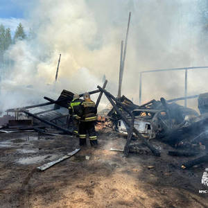 Пожар на турбазе в Твердякино: сгорели два автомобиля, есть пострадавший